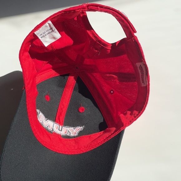 YUM Embroidered Red and Black baseball cap hat. Unisex style One size fits most. - Picture 11 of 11
